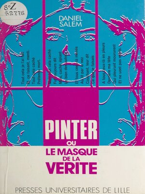 cover image of Pinter ou Le masque de la vérité